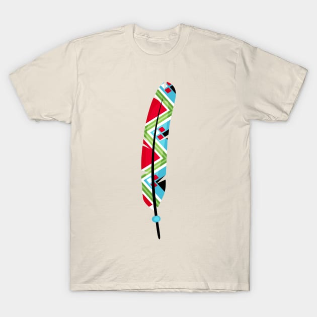 Ethnic Feather T-Shirt by MINIMAL`